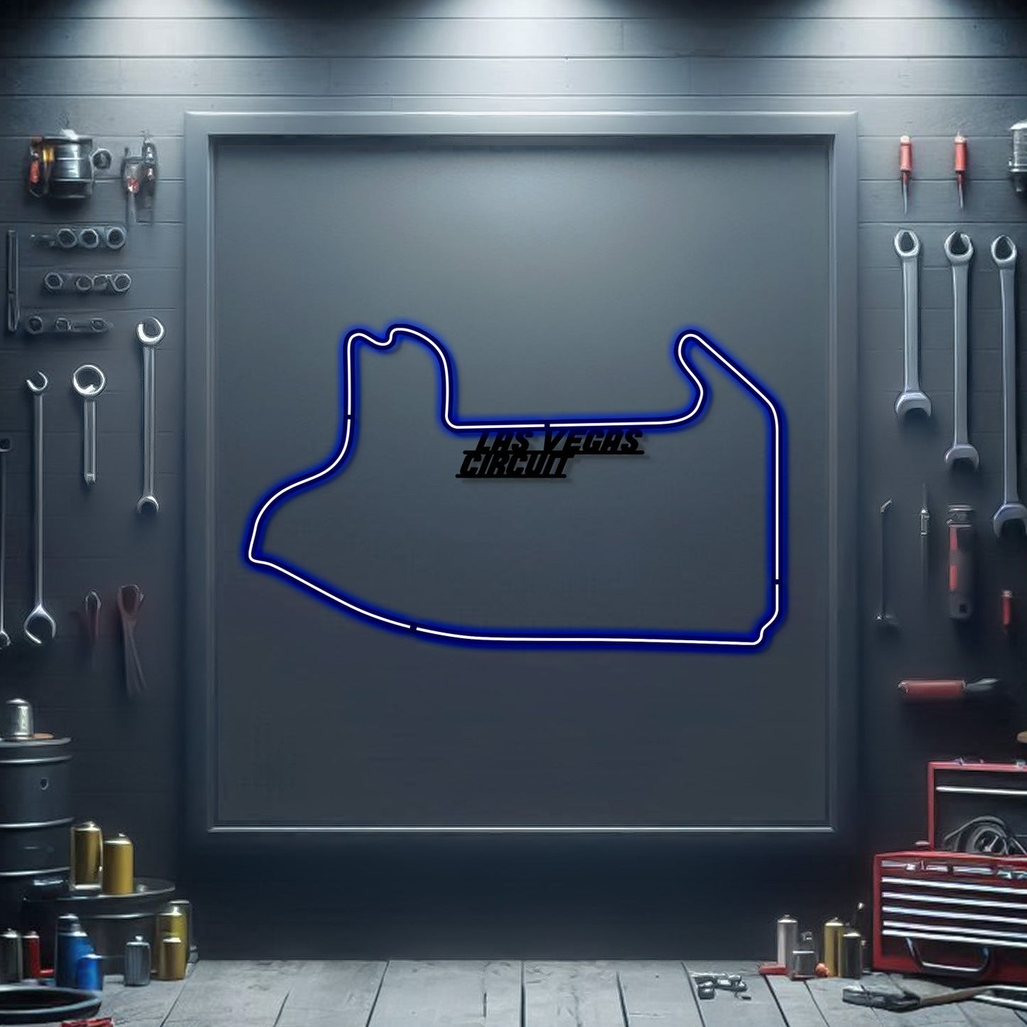 Las Vegas Circuit Metal Neon Race Track - MTN0136