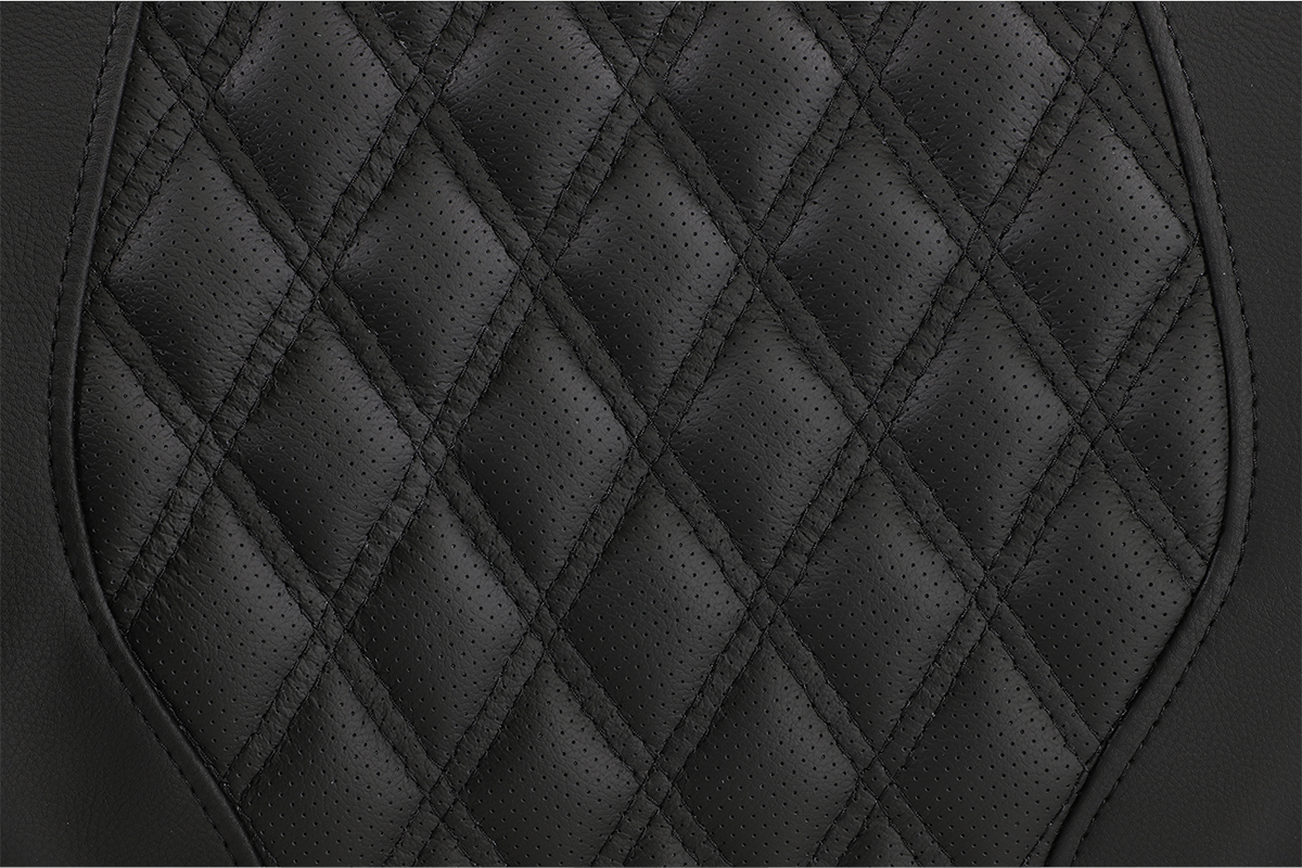 SADDLEMEN Tour-Pak Backrest Pad - RoadSofa - Lattice Stitched Seat - Black - FL '14-'23 814-07-TPACK-LS