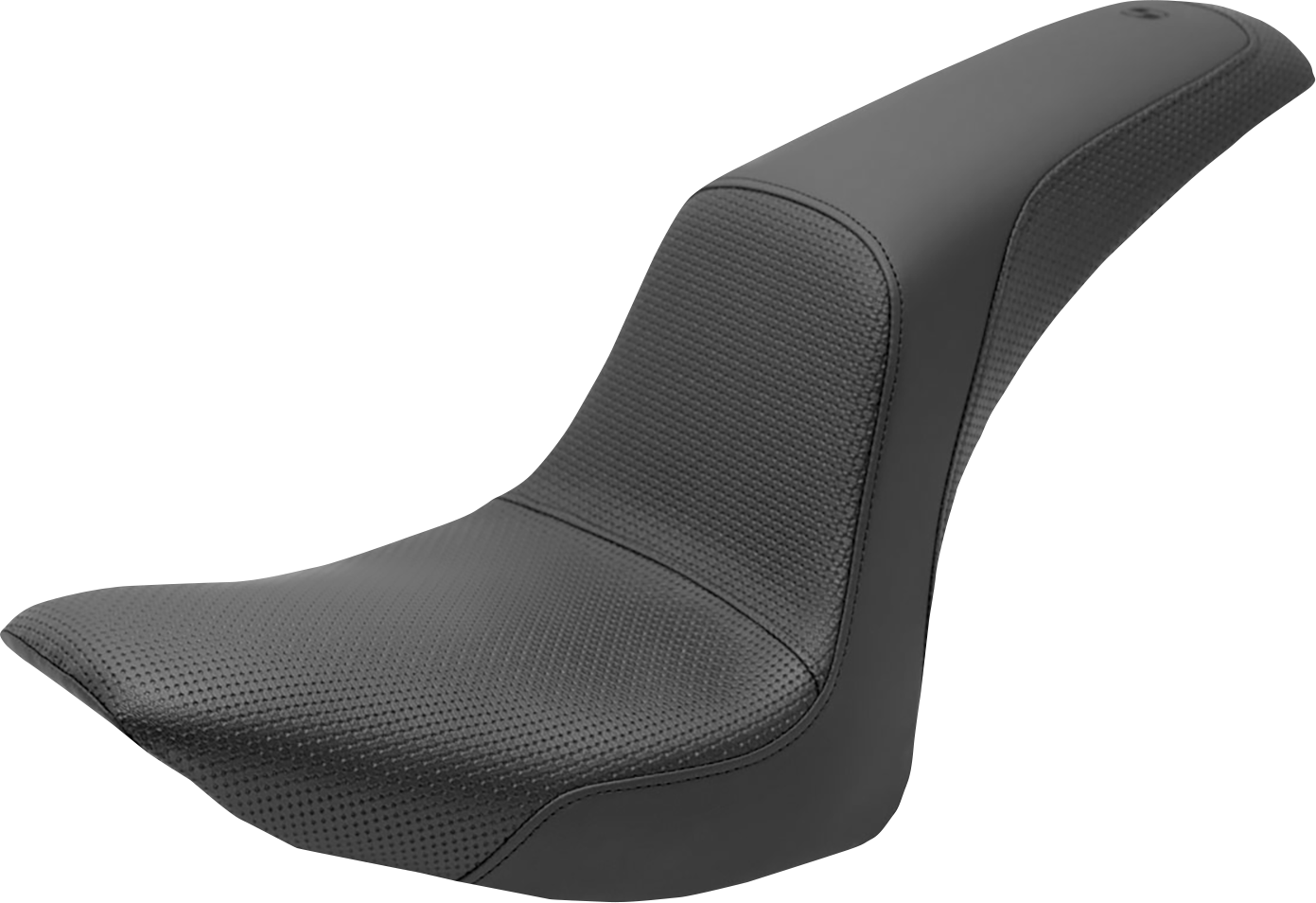 SADDLEMEN Profiler Basket-weave Seat - Black - Softail '06-'17 806-23-147