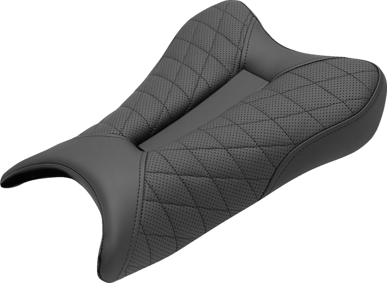 SADDLEMEN Track Seat - Lattice Stitch - Black - ZX6R '19-'22 0810-K075