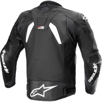 ALPINESTARS GP Plus R v4 Rideknit® Leather Jacket - Black/White - US 48 / EU 58 3100324-12-58