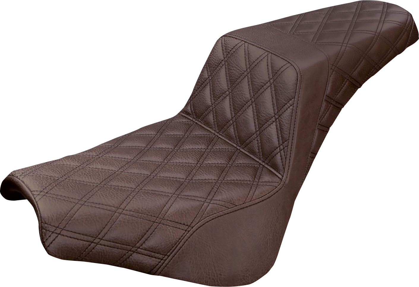 SADDLEMEN Step-Up Seat - Full Lattice Stitch - Brown 818-30-175BR