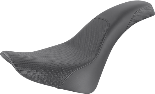 SADDLEMEN Profiler Basket-weave Seat - Black - Softail 818-33-147