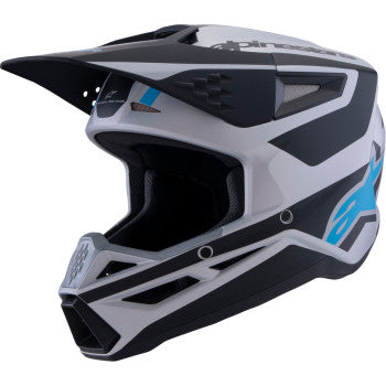 ALPINESTARS SM3 Helmet - Heat - Matte Silver/Blue/Black - Large 8301026-1949-L