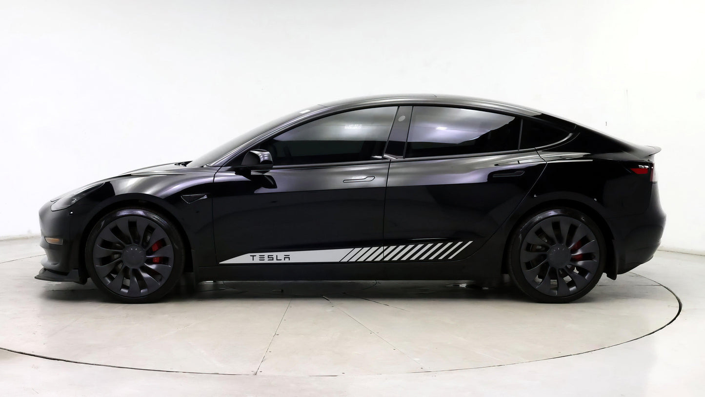 Tesla Racing Stripes Decal Sticker. #6795