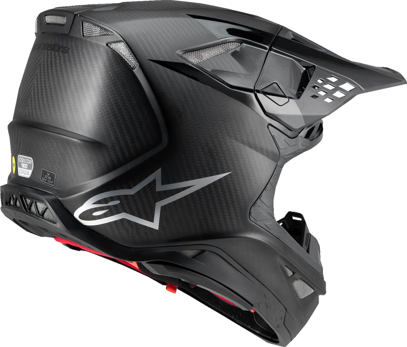 ALPINESTARS Supertech M10 Helmet - Fame - MIPS® - Black Carbon - Large 8300423-1902-L