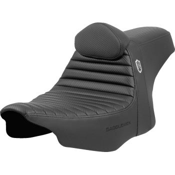 SADDLEMEN Pro Series SDC Performance Seat - Tuck-n-Roll - w/ Backrest - FLH/FLT '23-'24 SC82307TB