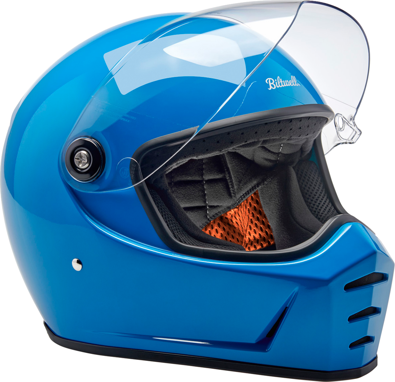 BILTWELL Lane Splitter Helmet - Gloss Tahoe Blue - Medium 1004-129-503