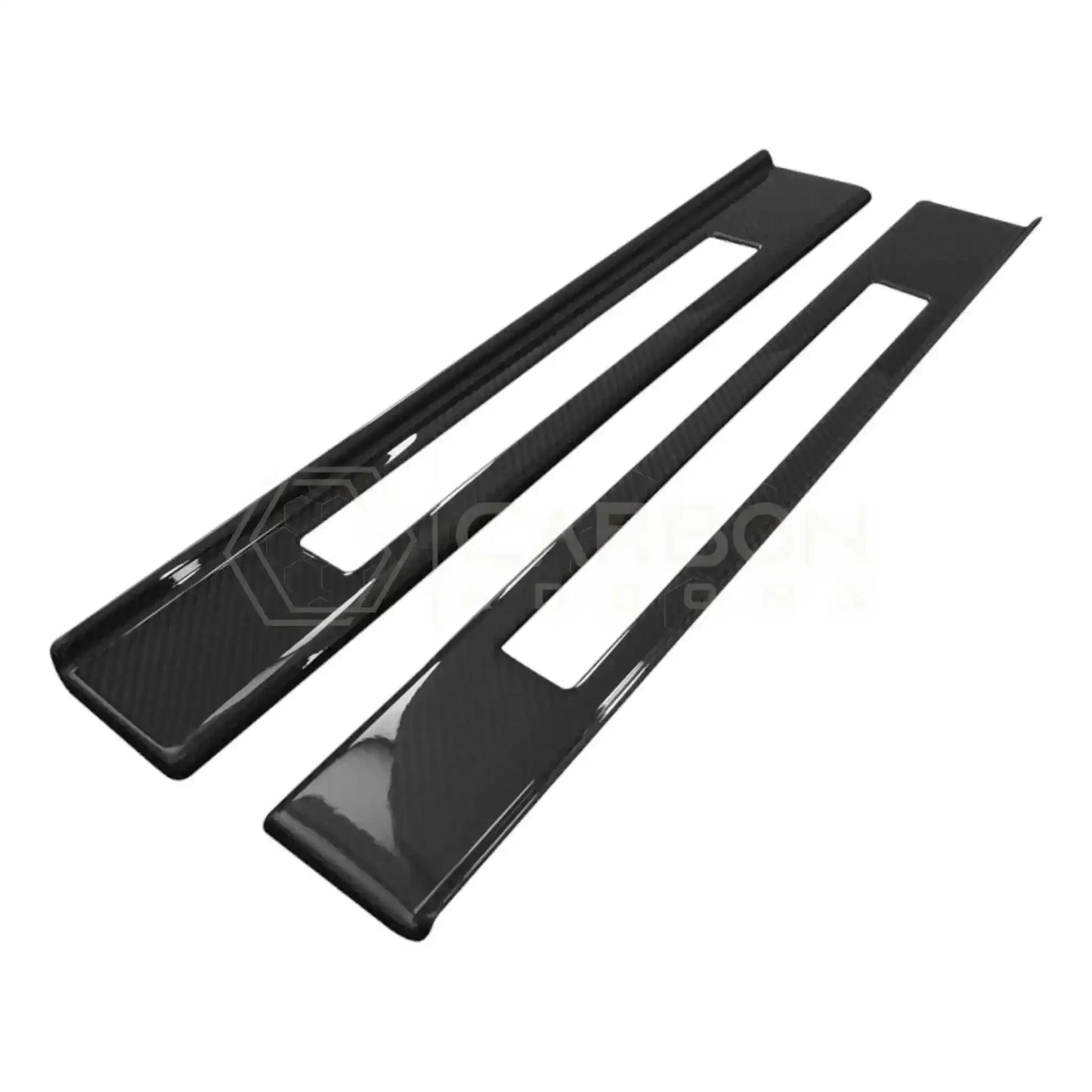 Real Carbon Fiber Door Sill Trim Covers for 2024+ Ford Mustang