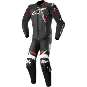 ALPINESTARS GP Plus v2 1-Piece Leather Suit - Black/Red Fluorescent - US 44 / EU 54 3150518-1231-54