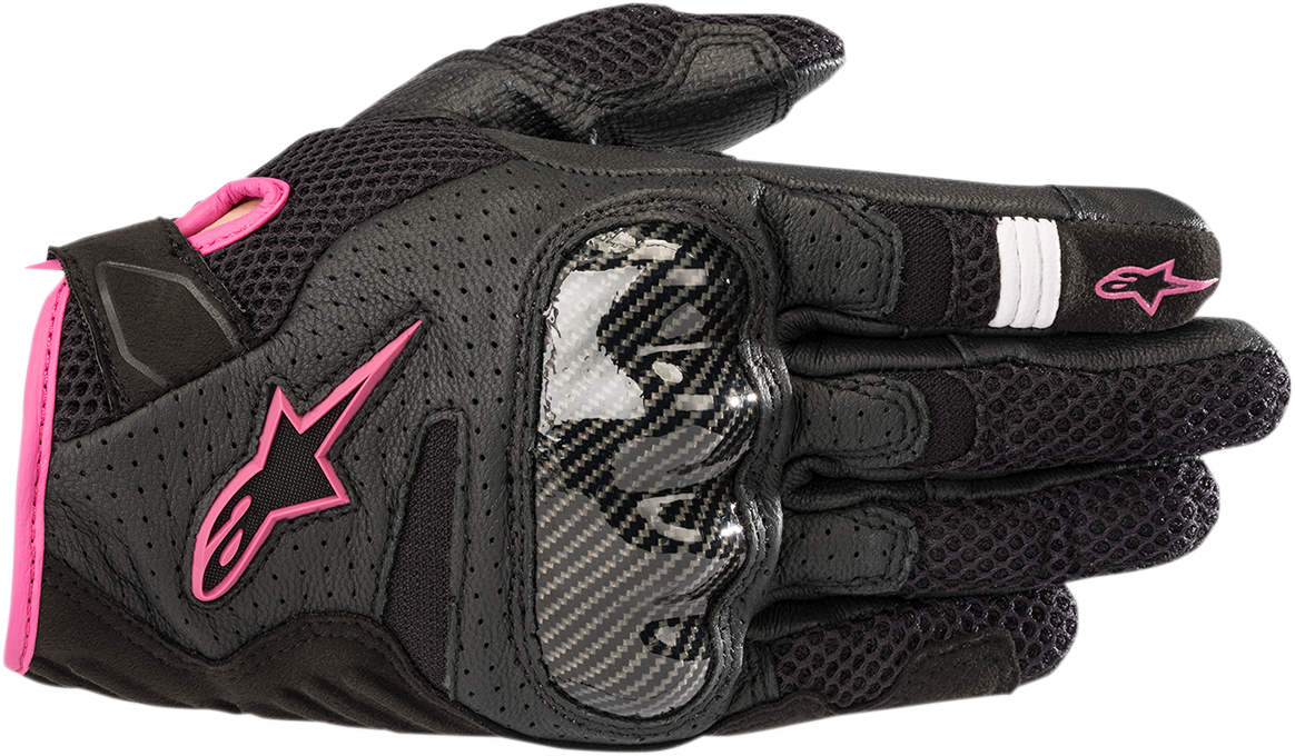 IN STOCK ALPINESTARS Women Stella SMX-1 Air V2 Gloves - Black/Fuchsia - Medium 3590518-1039-M