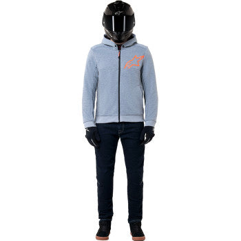 ALPINESTARS Chrome v2 Sport Hoodie - Heather Gray/Red Fluo - XL 4200325-9199-XL