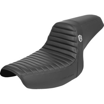 SADDLEMEN Pro Series SDC Performance Seat - w/o Backrest - Tuck-n-Roll/Carbon Fiber - Gripper - FXR '86-'94 SC88209T