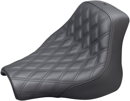 SADDLEMEN Renegade Solo Seat - Lattice Stitched - Black 818-28-002LS