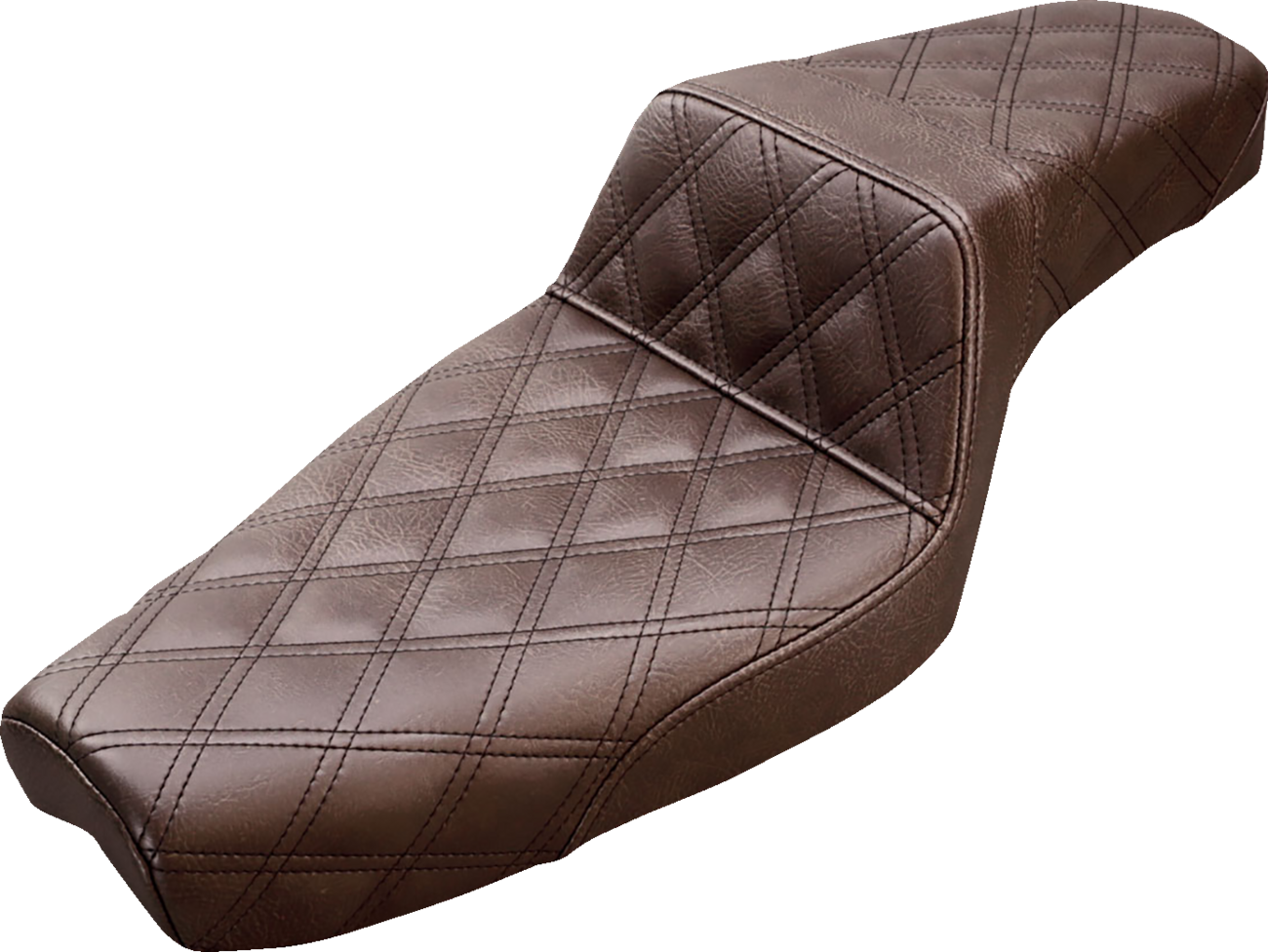 SADDLEMEN Step-Up Seat - Full Lattice Stitch - Brown - XL 879-03-175BR