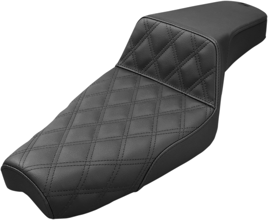 SADDLEMEN Step-Up Seat - Front Lattice Stitch - Black - XL 879-03-172