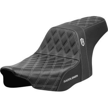 SADDLEMEN Pro Series SDC Performance Seat - Silver Stitching - w/o Backrest - FLT/FLH '23-'24 SC-82307D5