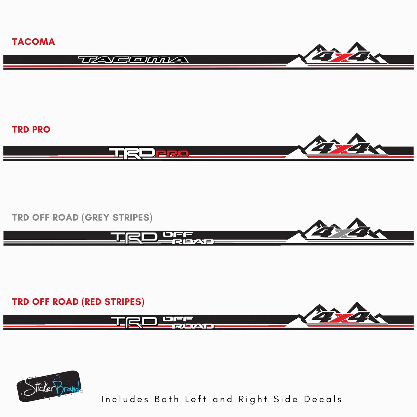 TRD Tacoma Side Rocker Panel Decal. #6790