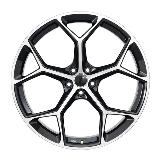 AU16 22x10 5x112 +20 66.6 Black Machined Face