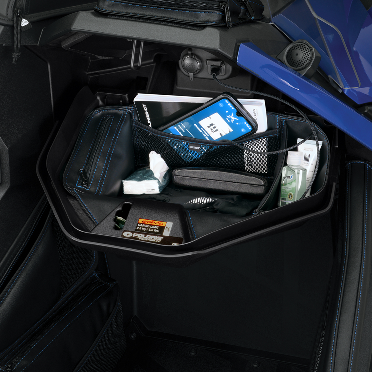SHOW CHROME Glove Box Organizer - Blue H44-8BLUE
