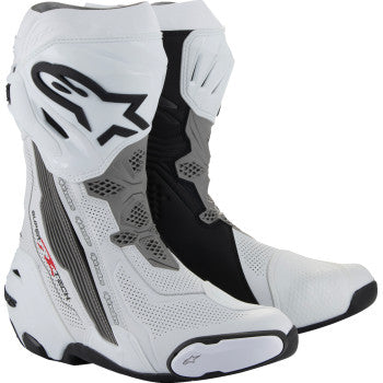 ALPINESTARS Supertech R Vented Boots - White/Gray/Black - US 12 / EU 47 2220121-2024-47