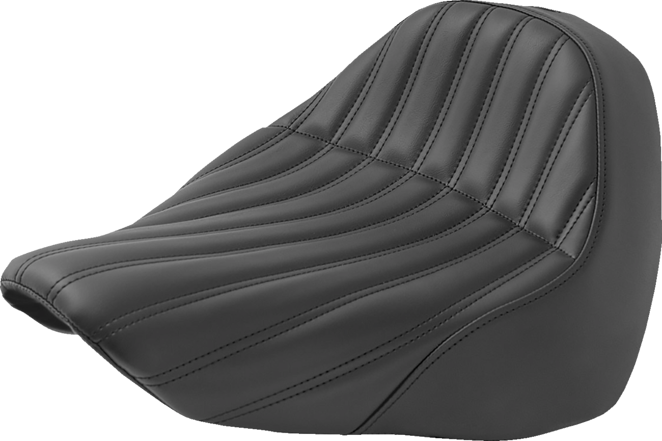 SADDLEMEN Knuckle Solo Seat - Ribbed - Black 818-27-0023