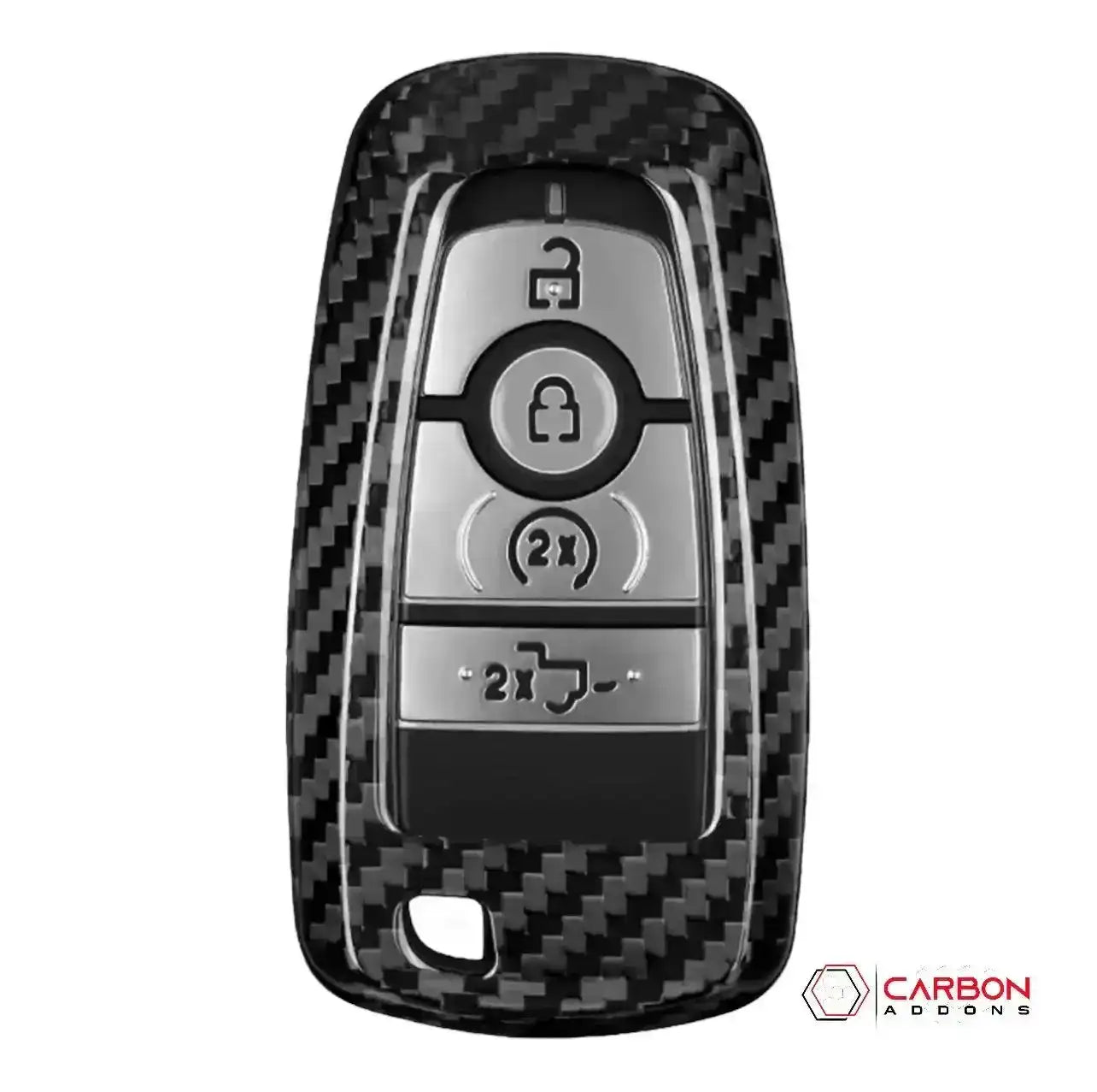 Real Carbon Fiber Key Fob Cover for 2017-2024 Ford F-150 Raptor & 2021-2024 Bronco
