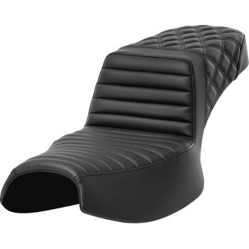 SADDLEMEN Step-Up Seat - Front Tuck-n-Roll/Rear Lattice Stitch - Extended Reach - Challenger '20-'24 I20-06E-176