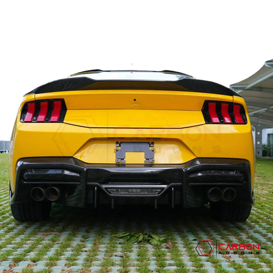 Real Carbon Fiber Rear Diffuser for 2024+ Ford Mustang GT