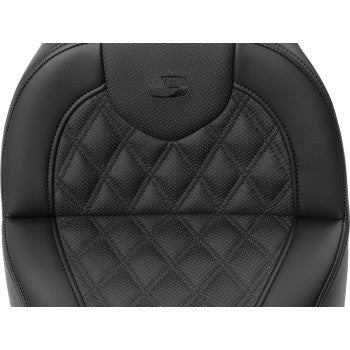 SADDLEMEN Roadsofa™ Seat - with Backrest - Lattice Stitch - FXBR/S '18-'20 818-31-182BR