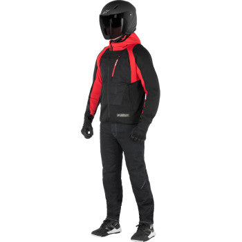 ALPINESTARS MSE Hybrid Hooded Jacket - Black/Red - 3XL 4201824-1463-3X