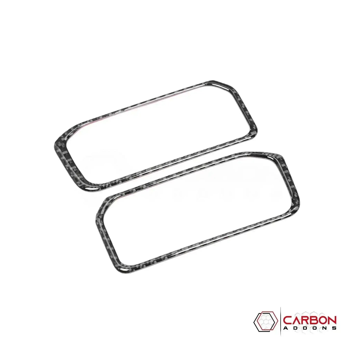 Real Carbon Fiber Dashboard A/C Vent Trim Overlays for 2024+ Ford Mustang