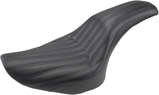 SADDLEMEN Knuckle 2-Up Seat - Ribbed - Black 806-12-047K