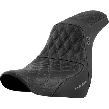 SADDLEMEN Pro Series SDC Performance Seat - without Backrest - Gray Stitch - FL/FX '18-'20 SC81829GRE