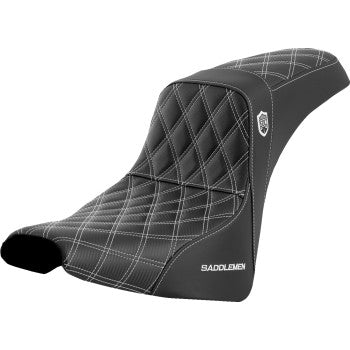 SADDLEMEN Pro Series SDC Performance Seat - without Backrest - White Stitch - FXBB/FXST '18-'23 SC81830WHI