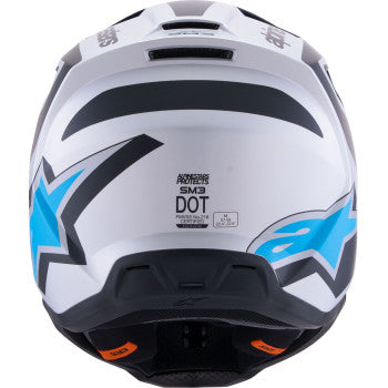 ALPINESTARS SM3 Helmet - Heat - Matte Silver/Blue/Black - Large 8301026-1949-L