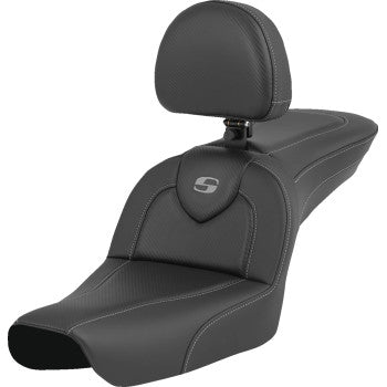 SADDLEMEN RoadSofa™ - Carbon Fiber - with Driver Backrest - FXDWG '04-'05 804-05-185BR