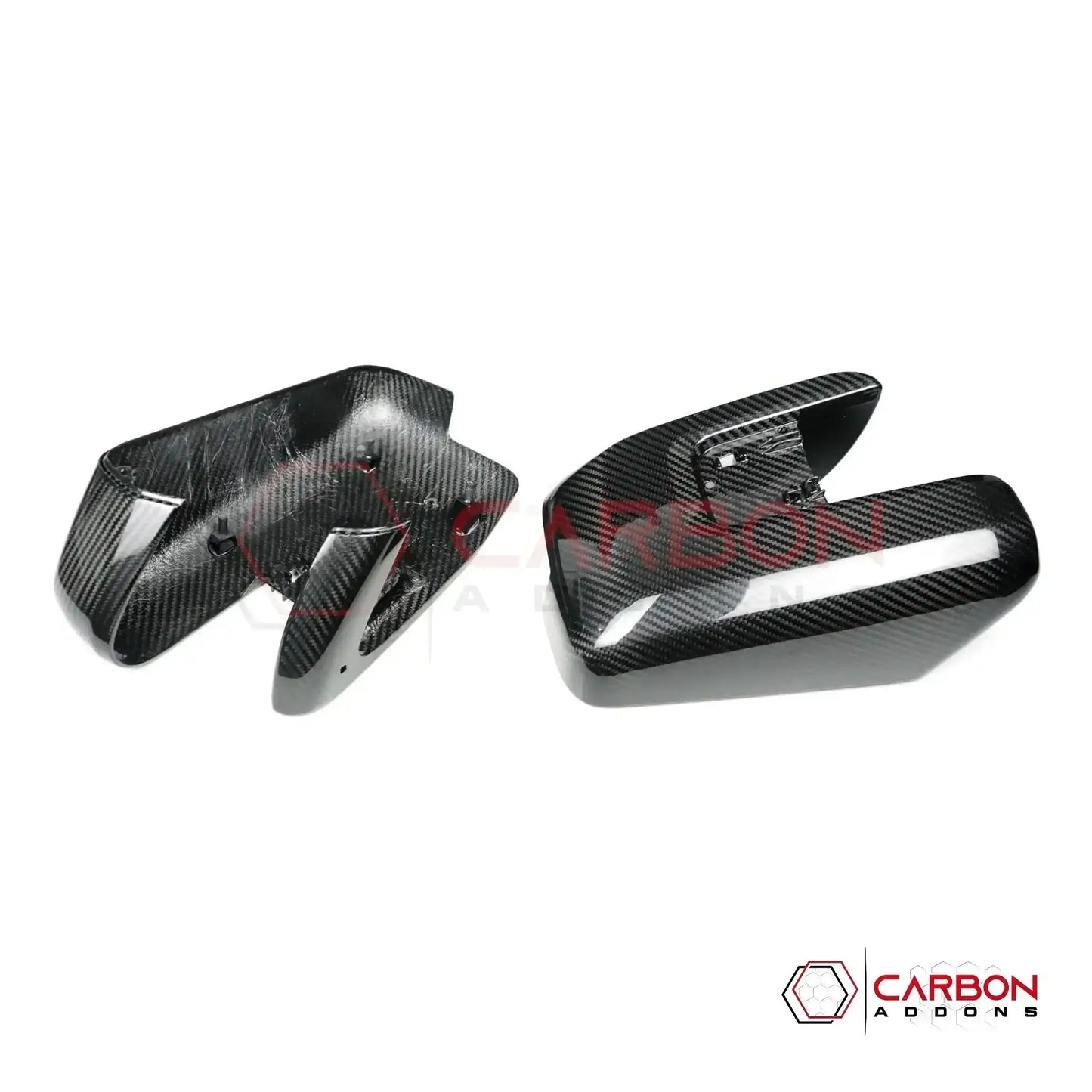 Direct Replacement Carbon Fiber Side View Mirror Caps for 2021+ Ford F-150