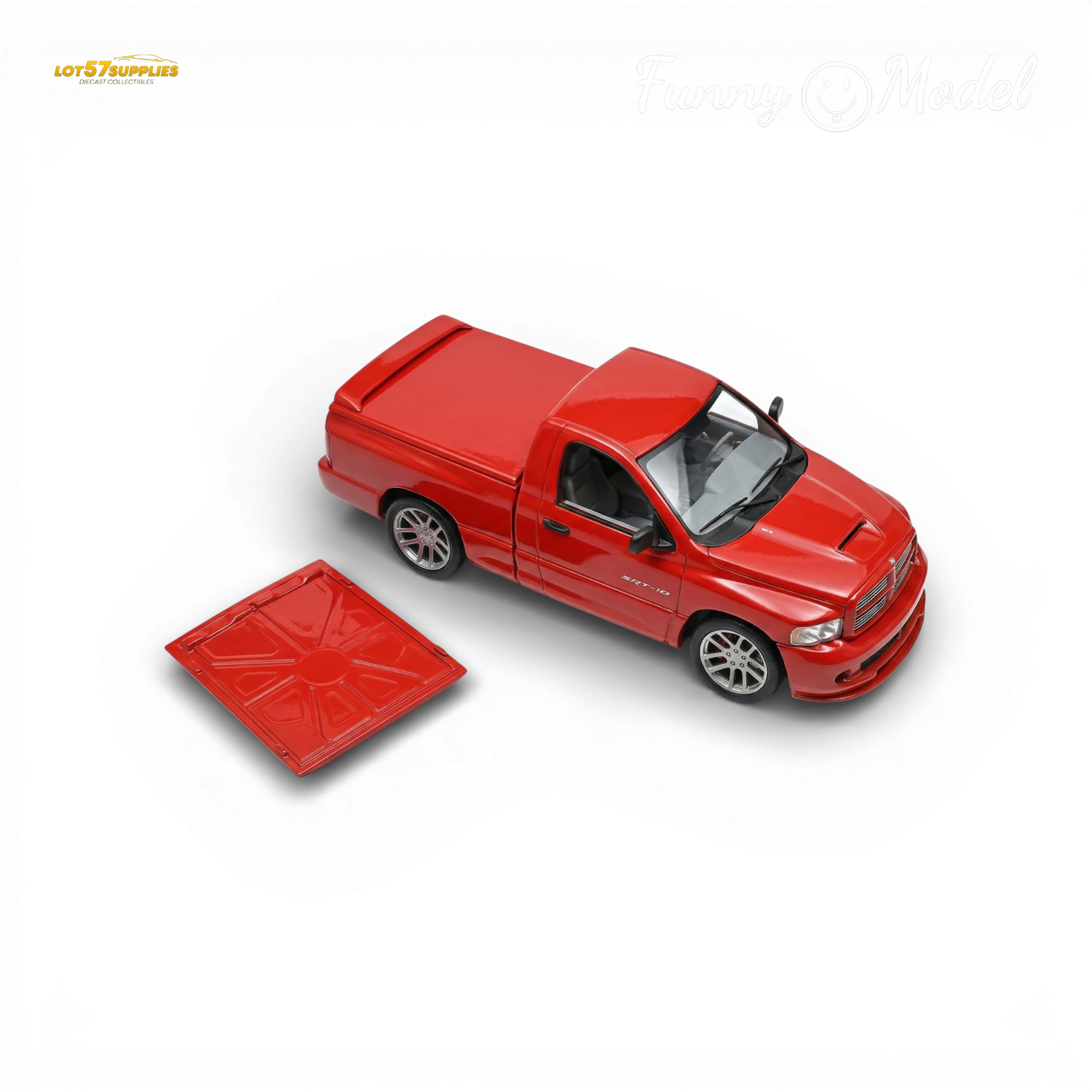 (Pre-Order) Funny Model 2004 Dodge RAM SRT-10 - Flame Red 1:64