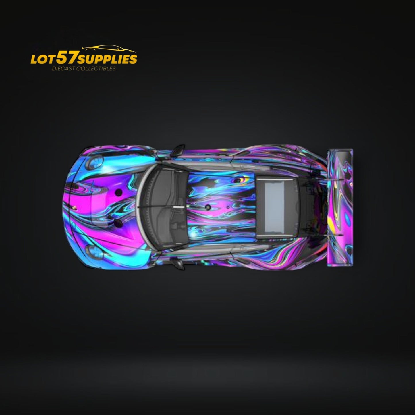 (Pre-Order) DCM Porsche 911 GT3 R in Modern Chameleon livery 1:64