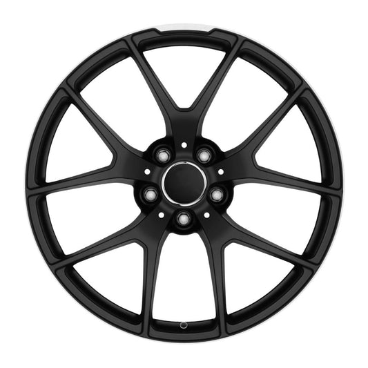 MB1 18x9.5 5x112 +38 66.6 Gloss Black Machined Tip