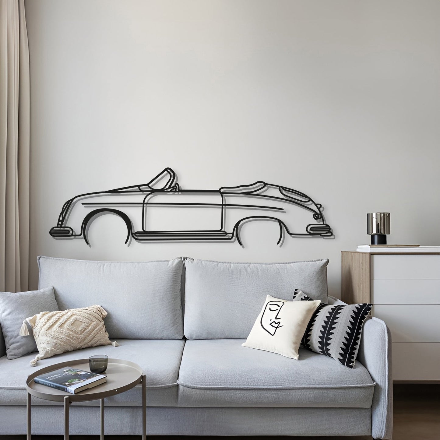 356 Speedster California Metal Car Wall Art - MT0833