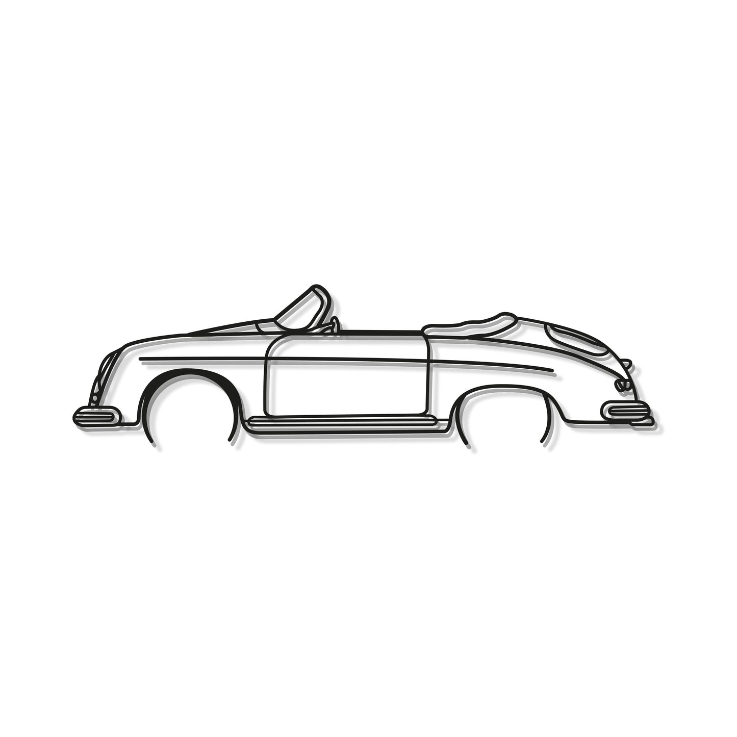 356 Speedster California Metal Car Wall Art - MT0833