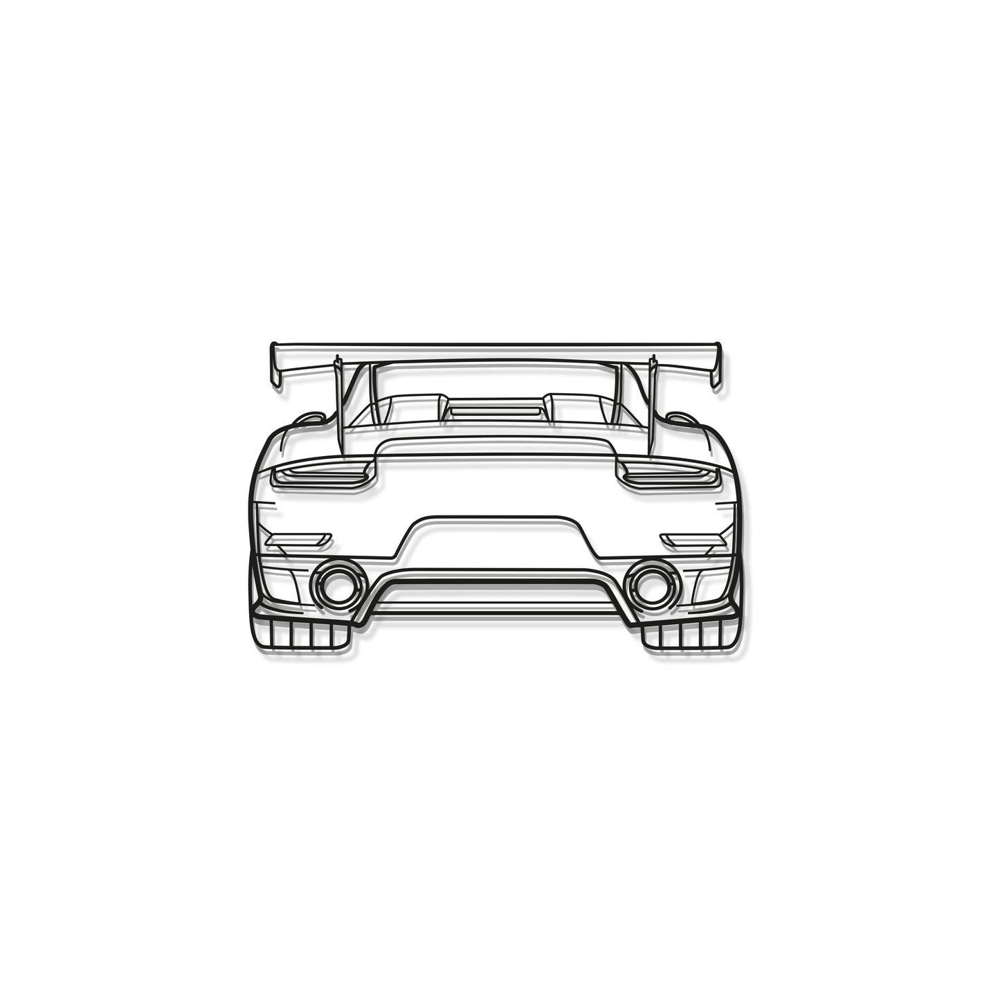 911 GT2 RS Model 991 Back Metal Car Wall Art - MT0850