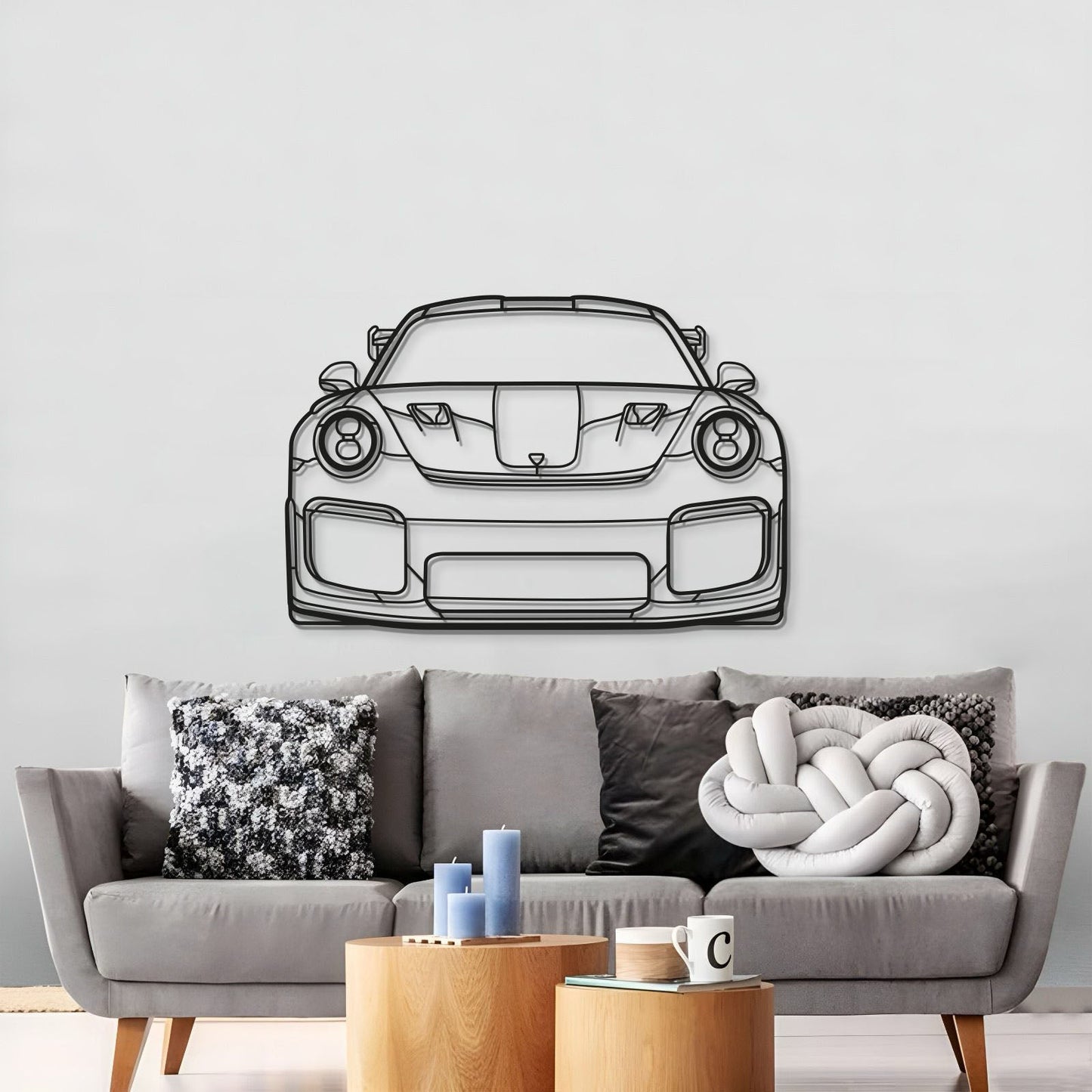 911 GT2 RS Model 991 Front Metal Car Wall Art - MT0848