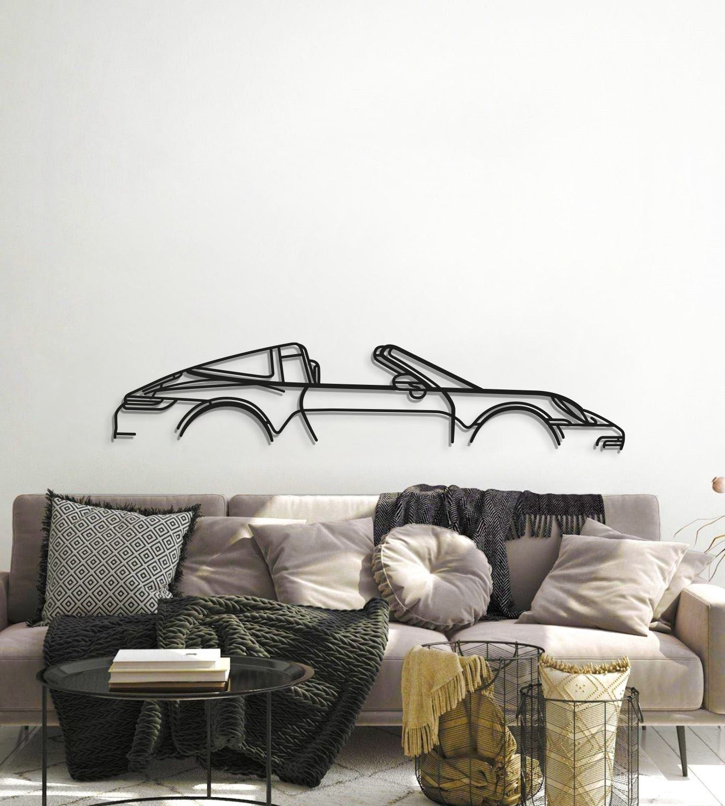 911 Targa Model 992 Metal Car Wall Art - MT0870