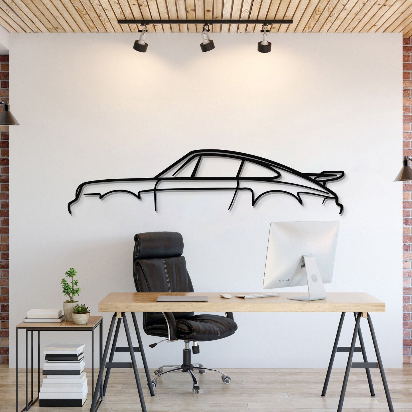 911 Turbo Model 930 Metal Car Wall Art - MT0872