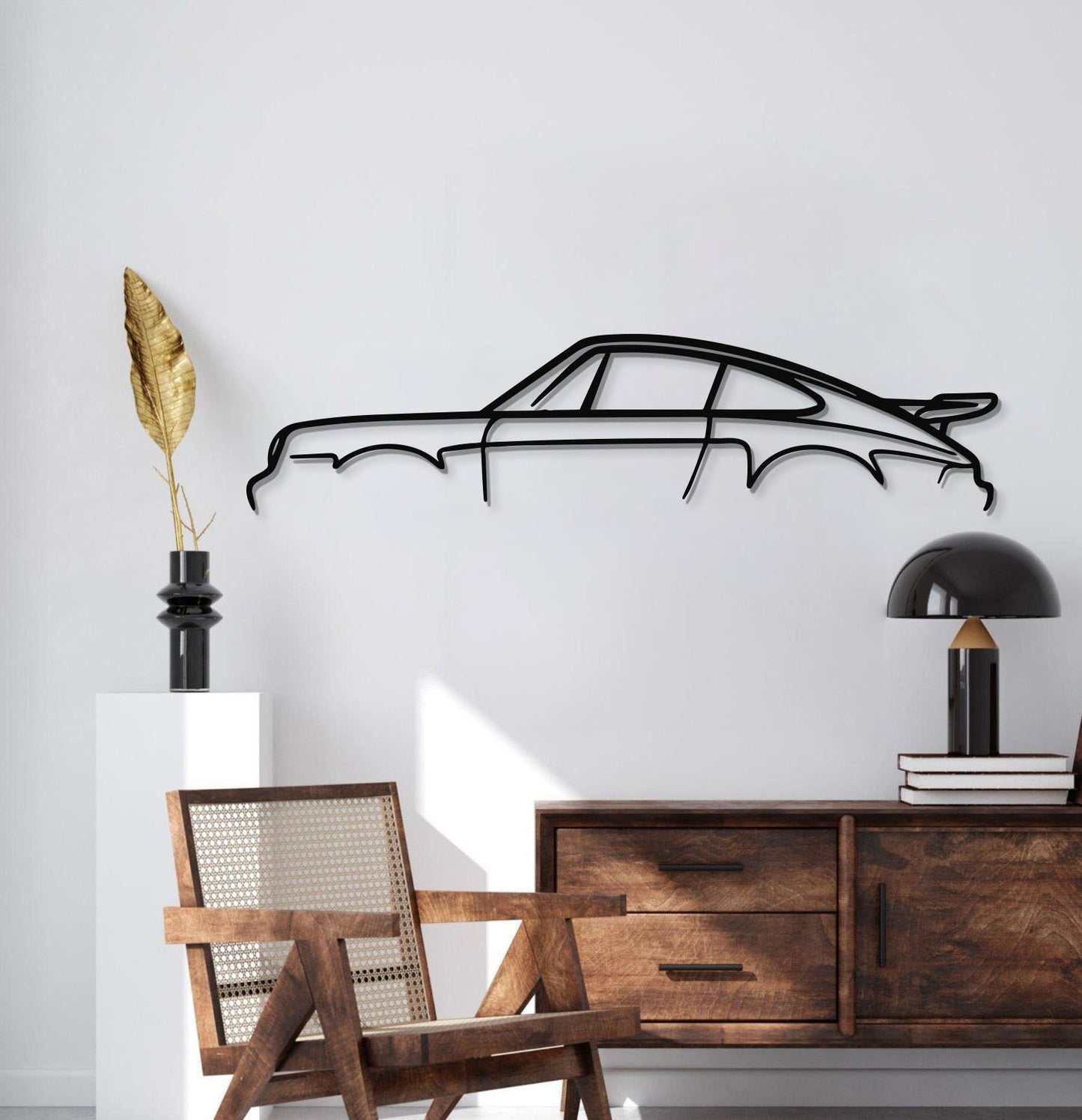 911 Turbo Model 930 Metal Car Wall Art - MT0872