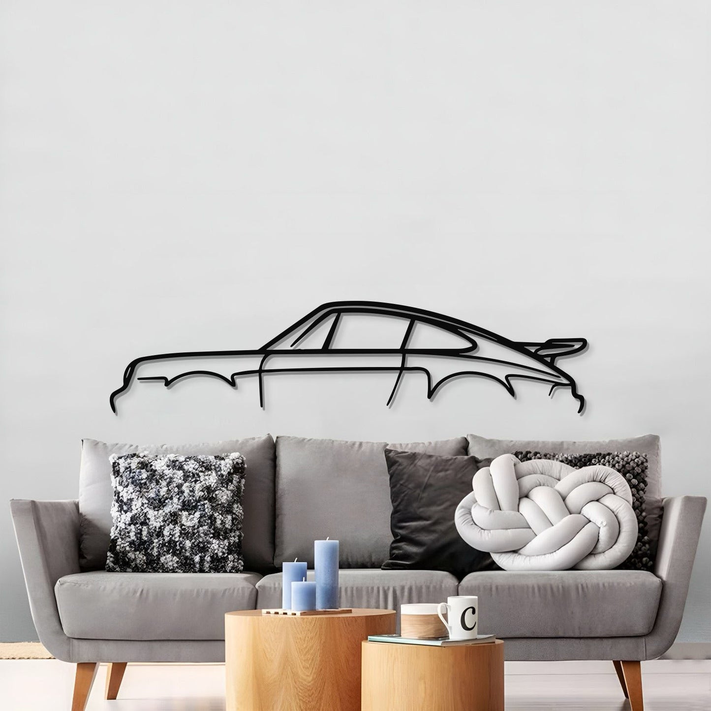 911 Turbo Model 930 Metal Car Wall Art - MT0872