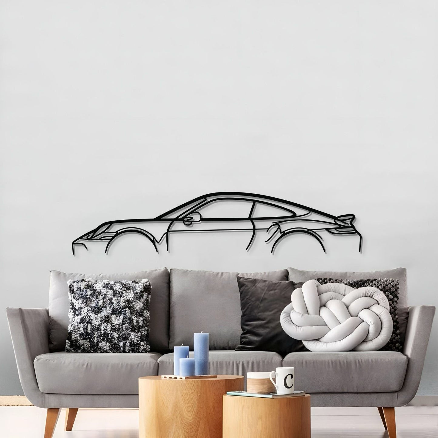 911 Turbo S Model 992 Metal Car Wall Art - MT0878